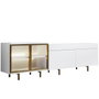 Hanah Home Soporte para TV Vienna Blanco y Dorado